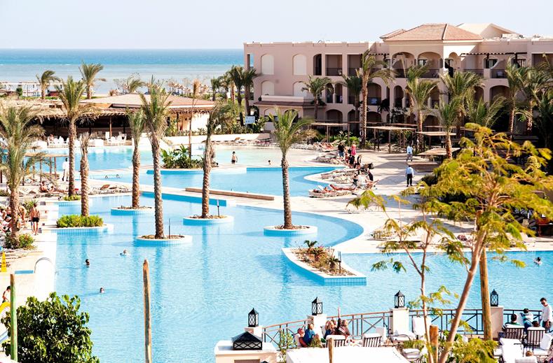 De zwembaden van Hotel Jaz Aquamarine Resort in Hurghada