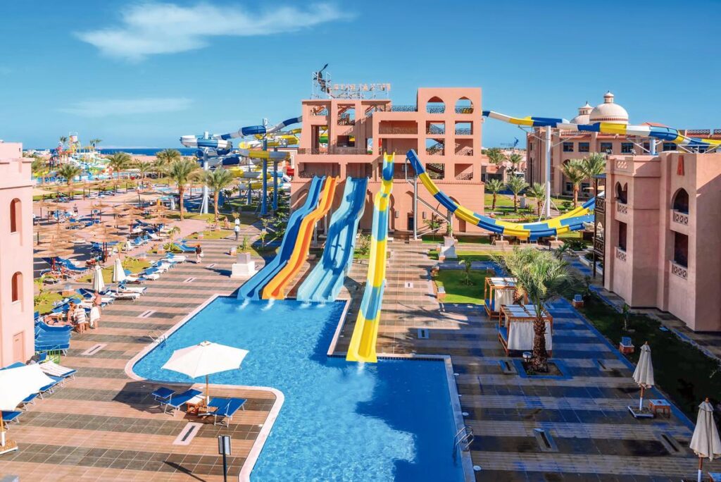 Pickalbatros Aqua Blu Resort Hurghada waterglijbanen