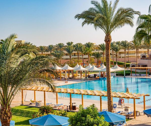 Hotel Continental Hurghada palmbomen
