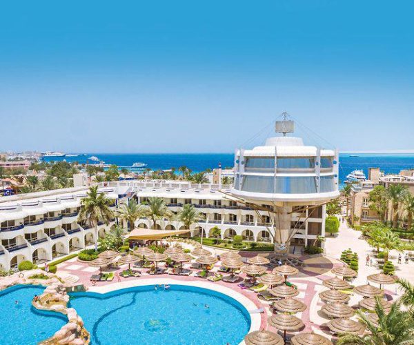 Sea Gull Beach Resort Hurghada bovenaanzicht van het hotel